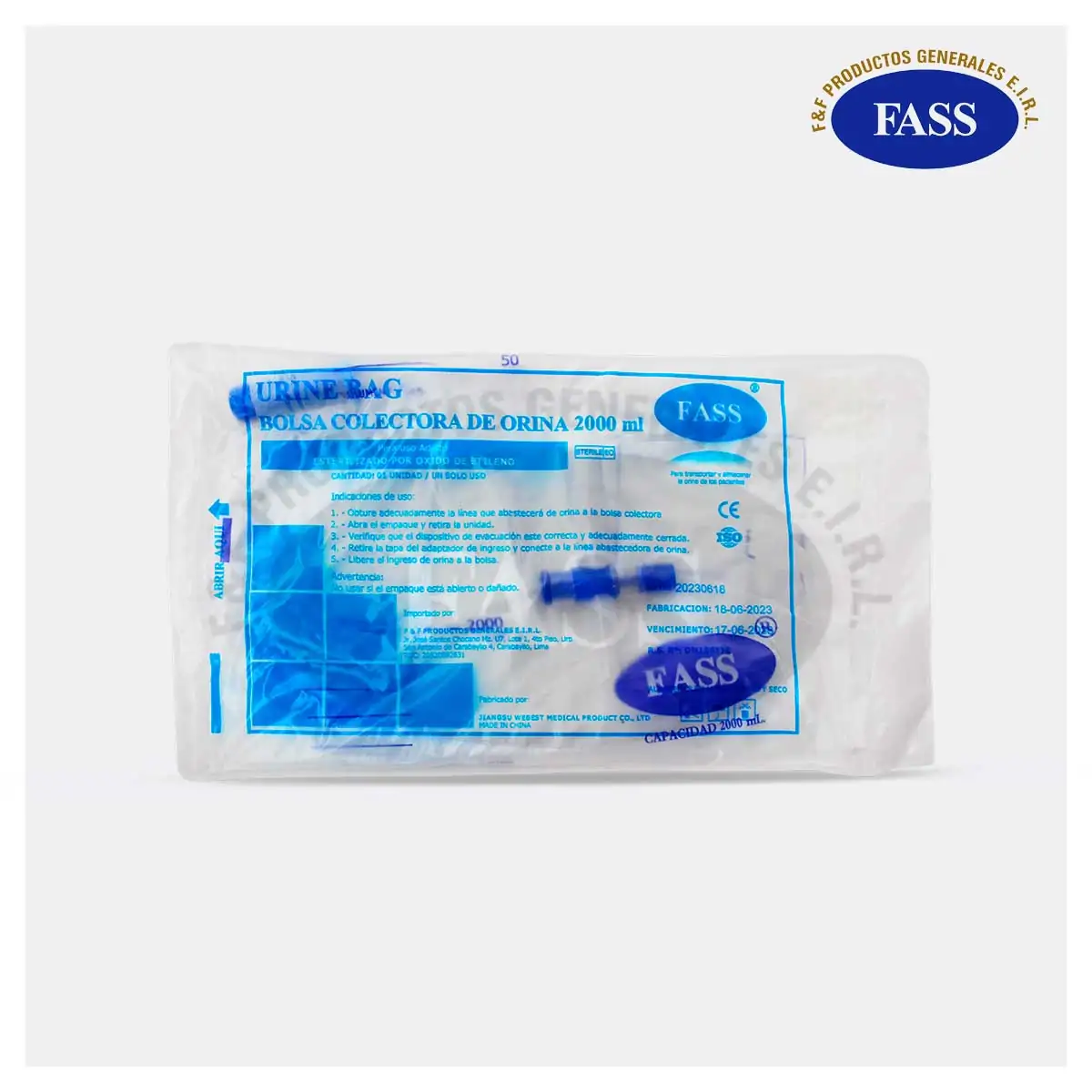 BOLSA COLECTORA  DE ORINA 2000 ML