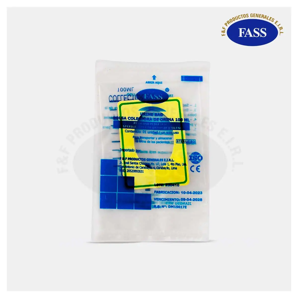 BOLSA DE ORINA PEDIATRICA –  100ML