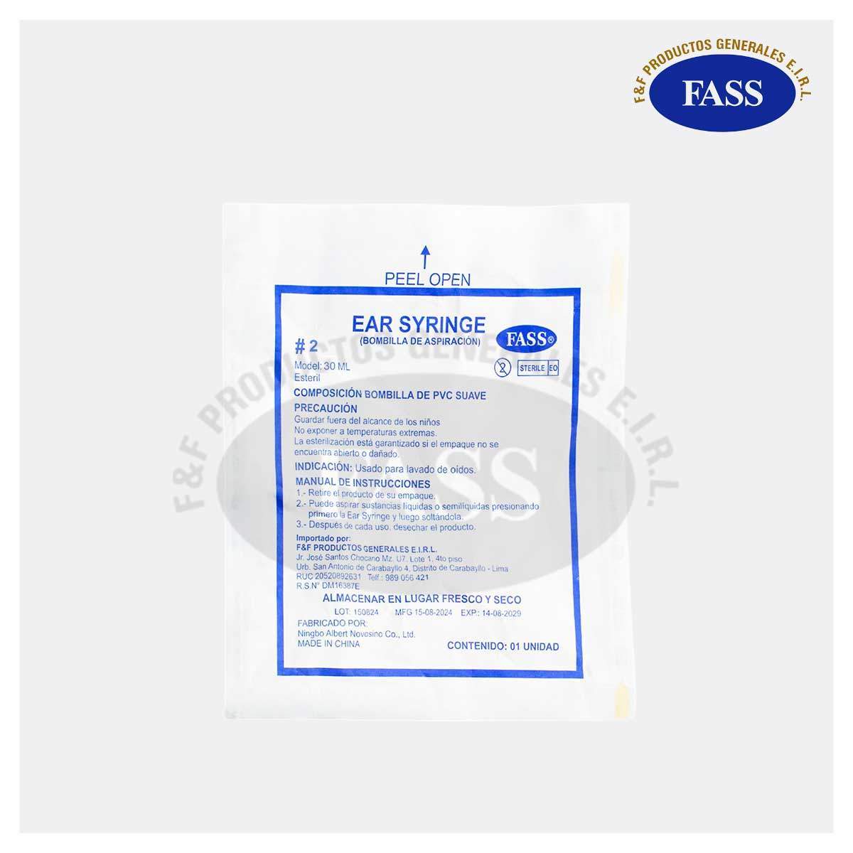 BOMBILLA DE ASPIRACION ESTERIL N° 2