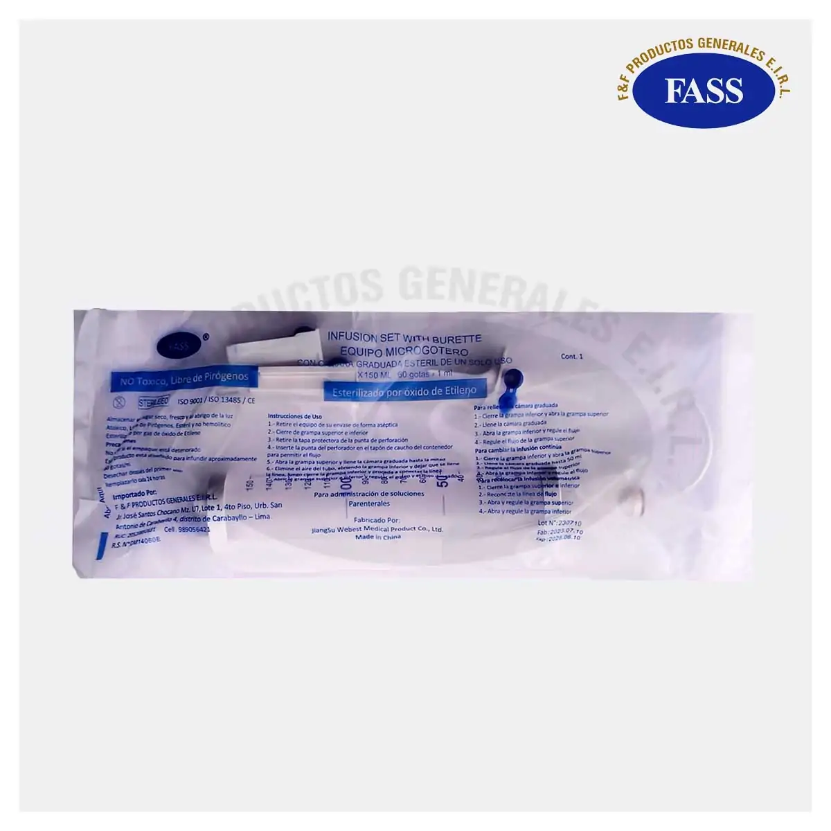 EQUIPO DE MICROGOTERO CON VOLUTROL 150ML